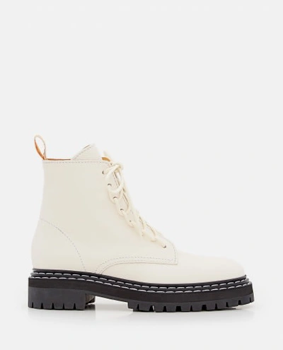 Proenza Schouler Combat Boots In White