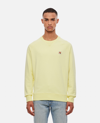 Maison Kitsuné Fox Head Cotton Sweatshirt In Yellow