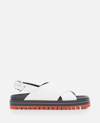 Plan C Crossover Strap Detail Sandals In Red