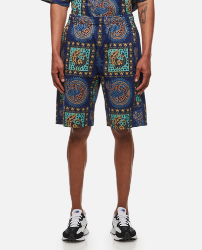 Needles Basketball Printed Shorts In Blue