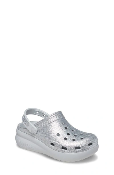 Crocs Kids' Glitter Classic Cutie Clog In White/multi
