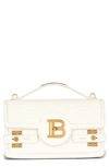 Balmain Leather B-buzz 24 Top-handle Bag In 0da Cream