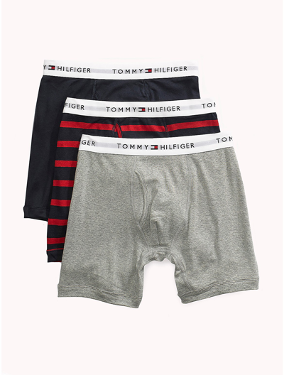 Tommy Hilfiger Cotton Classics Boxer Brief Three In Delf Blue