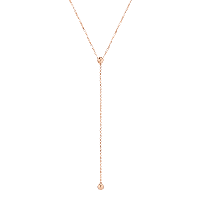 Aurate New York Gold Ball Lariat Necklace In Rose