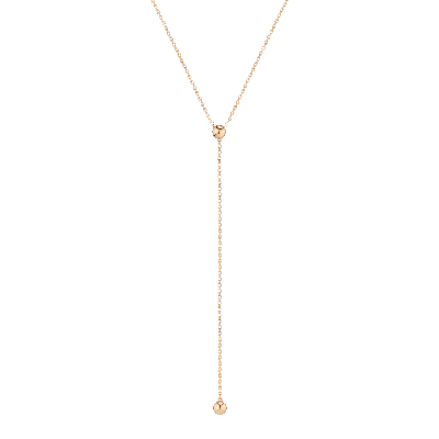 Aurate New York Gold Ball Lariat Necklace In Yellow