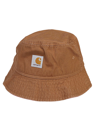 Carhartt Cotton Bucket Hat In Brown
