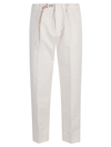 WHITE SAND COTTON TROUSERS