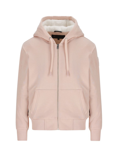 Moose Knuckles Classic Bunny Zipped Hoodie In Pink