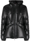 Moncler Seine Hooded Quilted Padded Glossed-shell Down Jacket In Black