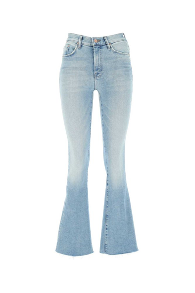 Mother + Bowie® The Super Cruiser Glittered High-rise Flared Jeans In Blue