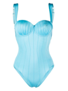 Noire Swimwear Balconette-style Swimsuit In Blue