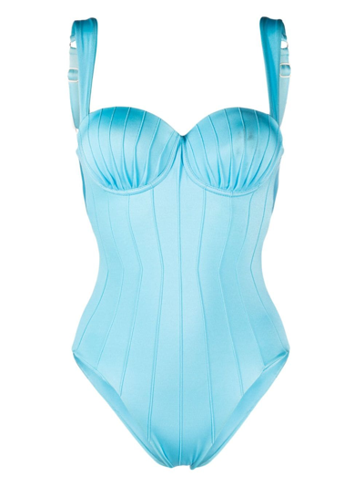 Noire Swimwear Balconette-style Swimsuit In Blue