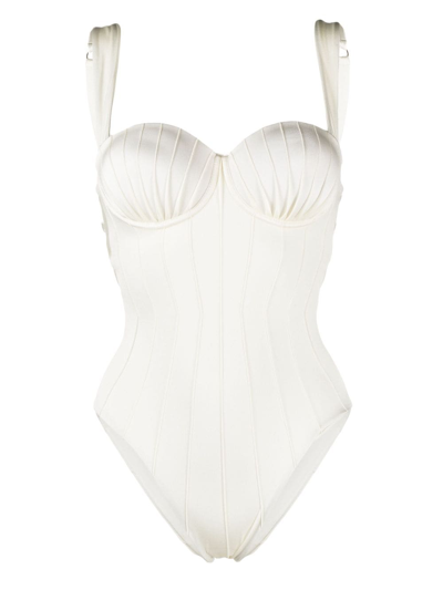 Noire Swimwear Balconette-style Swimsuit In Neutrals