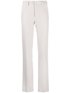 ALESSANDRA RICH SEQUIN-EMBELLISHED TWEED FLARED TROUSERS