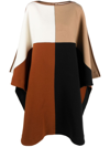 CHLOÉ COLOUR-BLOCK KNITTED CAPE