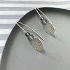 CLAIRE LOWE JEWELLERY SILVER PEBBLE AND BEAD DROP EARRINGS