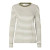 SELECTED FEMME STRIPED T-SHIRT IN DUSKY GREEN