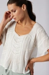 JOIE REBECA SHORT SLEEVE COTTON TOP IN WHITE