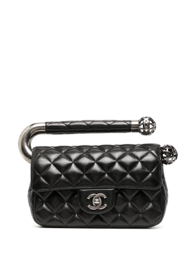 Pre-owned Chanel 2014 Around The World Clutch Bag In Black