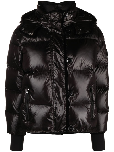 Red Valentino Redvalentino Tulle Down Jacket In Black