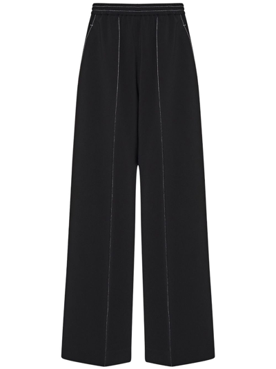 Rosetta Getty Wide-leg Elasticated-waistband Trousers In Black