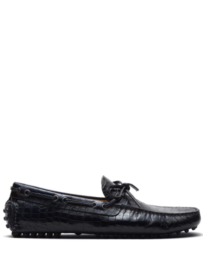 Car Shoe Loafers Leather In Black