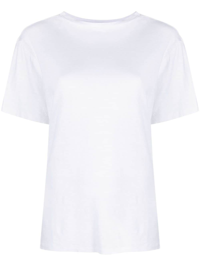 Marant Etoile Linen Crew-neck T-shirt In White