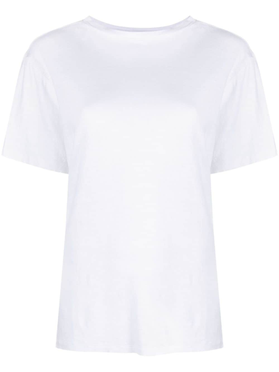 Isabel Marant Étoile Linen Crew-neck T-shirt In White