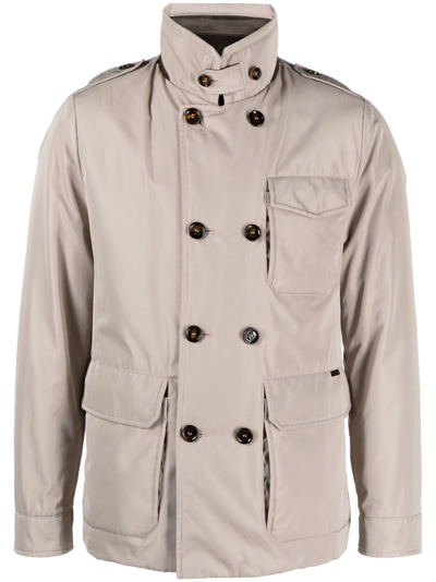 Moorer Boeri-wco Double-breasted Jacket In Grey