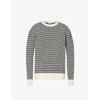 Lanvin Chevron-motif Jumper In Black/ecru