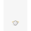 The Alkemistry Womens Yellow Gold Morganne Bello 18ct Yellow-gold And Diamond Mother Of Pearl Ring