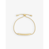 Ted Baker Womens Gold-col Breenar Logo-engraved Gold-tone Brass Bracelet