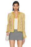 L'agence Tinlee Tweed Blazer In Yellow Multi Tweed