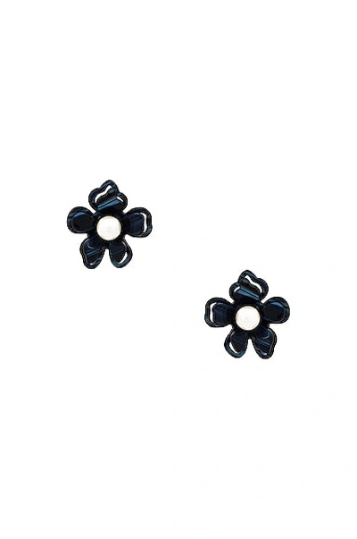 Lele Sadoughi Azalea Button Earrings In Tile Blue