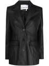 REMAIN BIRGER CHRISTENSEN REMAIN BIRGER CHRISTENSEN SINGLE-BREASTED LEATHER BLAZER
