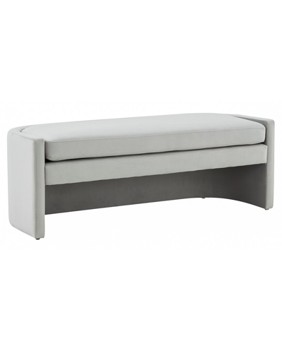 Safavieh Couture Rosabeth Curved Bench In Grey