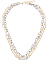 JUVELL JUVELL 18K PLATED LINK DOUBLE ROW NECKLACE