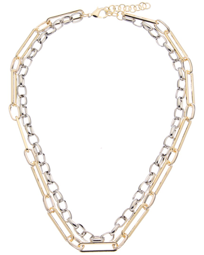 Juvell 18k Plated Link Double Row Necklace