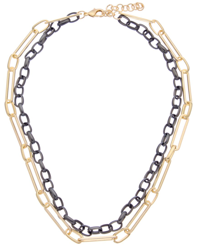 Juvell 18k Plated Double Row Link Necklace