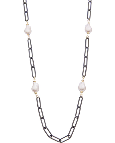 Juvell 18k Plated Pearl Link Necklace