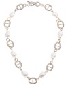JUVELL JUVELL 18K PLATED PEARL LINK NECKLACE