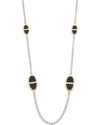 JUVELL JUVELL 18K PLATED BLACK ONYX LINK NECKLACE