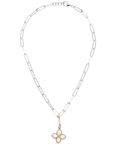 Juvell 18k Plated Pearl Cz Link Necklace