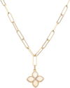 JUVELL JUVELL 18K PLATED PEARL CZ LINK NECKLACE