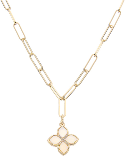 Juvell 18k Plated Pearl Cz Link Necklace