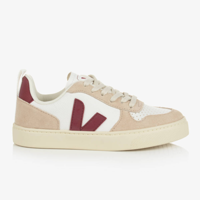 Veja White & Red Leather V-10 Trainers