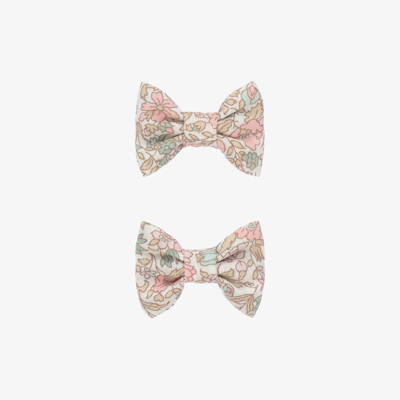 Bonpoint Kids' Girls Pink Floral Hair Clips (2 Pack)