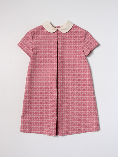 Gucci Double G Cotton Dress In Pink