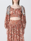 Zimmermann Chintz Cropped Floral-print Silk Crepe De Chine Top In Multicolor