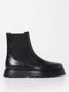 Jil Sander Square-toe Leather Ankle Boots In Black